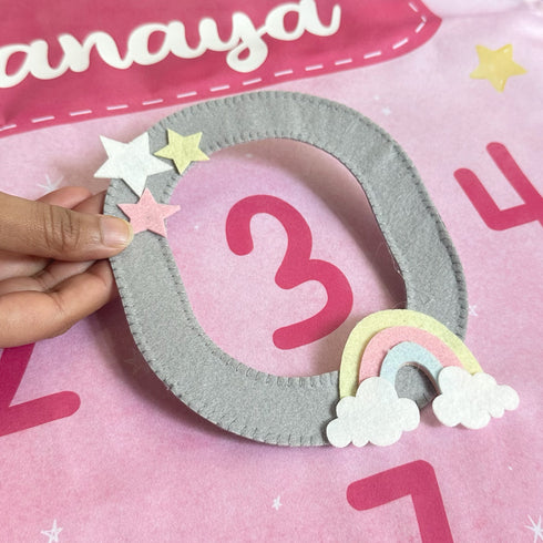 Baby Milestone Blanket - Sweet Dreams Pink
